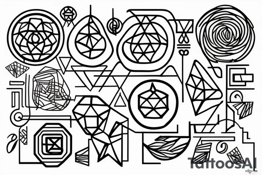 Woven string tattoo idea
