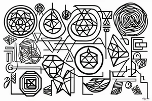 Woven string tattoo idea