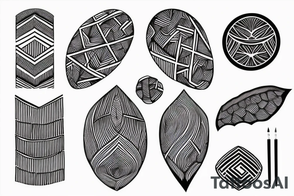 Woven string tattoo idea