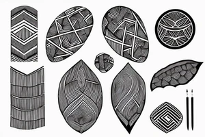 Woven string tattoo idea