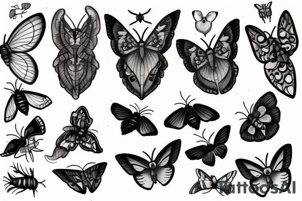 Moths tattoo idea