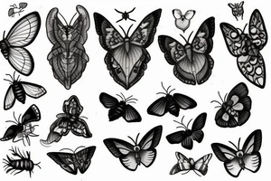 Moths tattoo idea