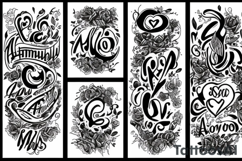 The word “amor” tattoo idea