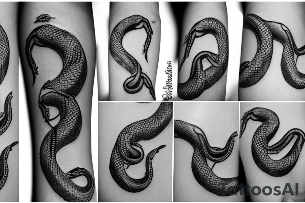 2 snakes tattoo idea