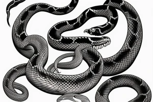 2 snakes tattoo idea