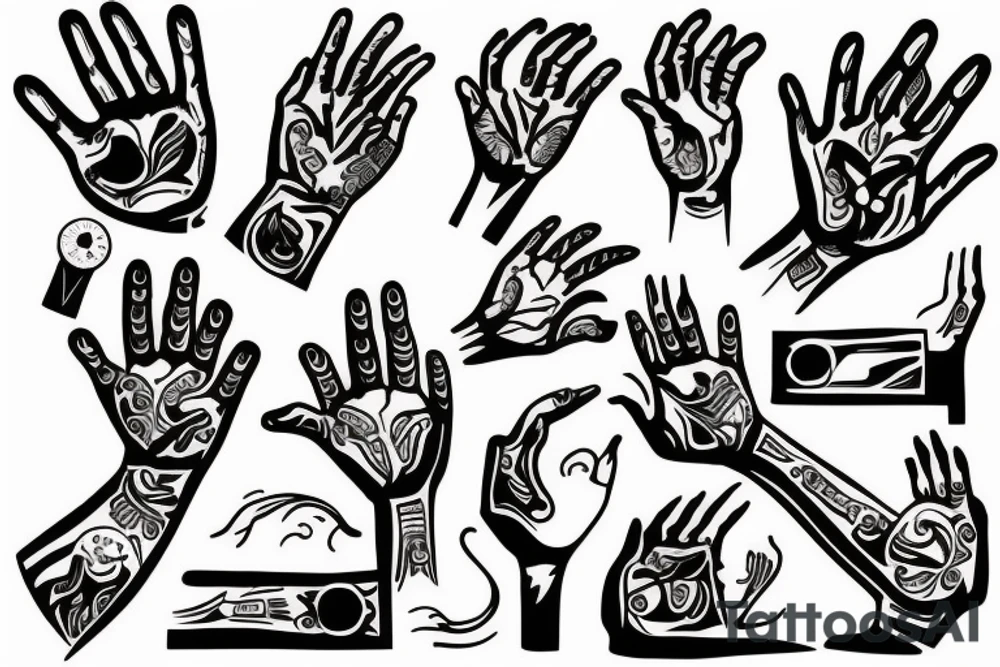 Hands tattoo idea