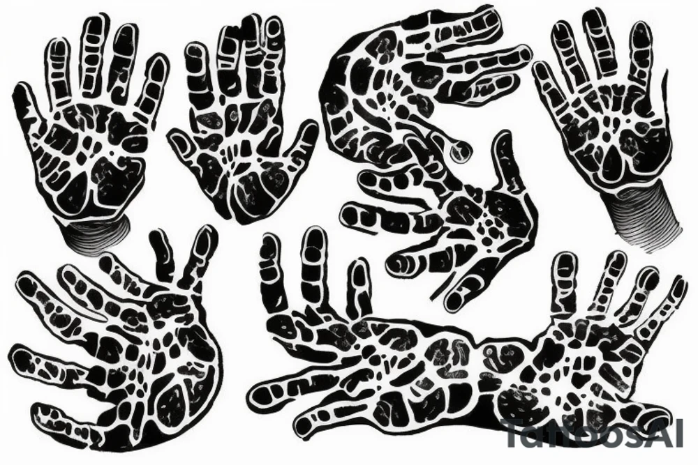 Handprint tattoo idea