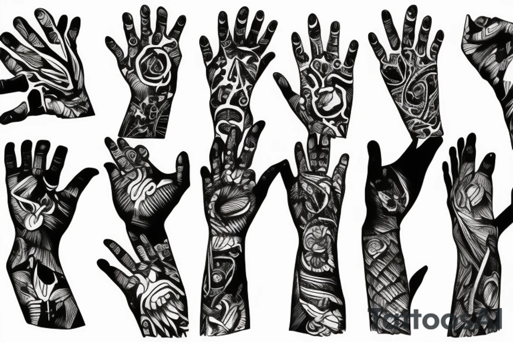 Hands tattoo idea