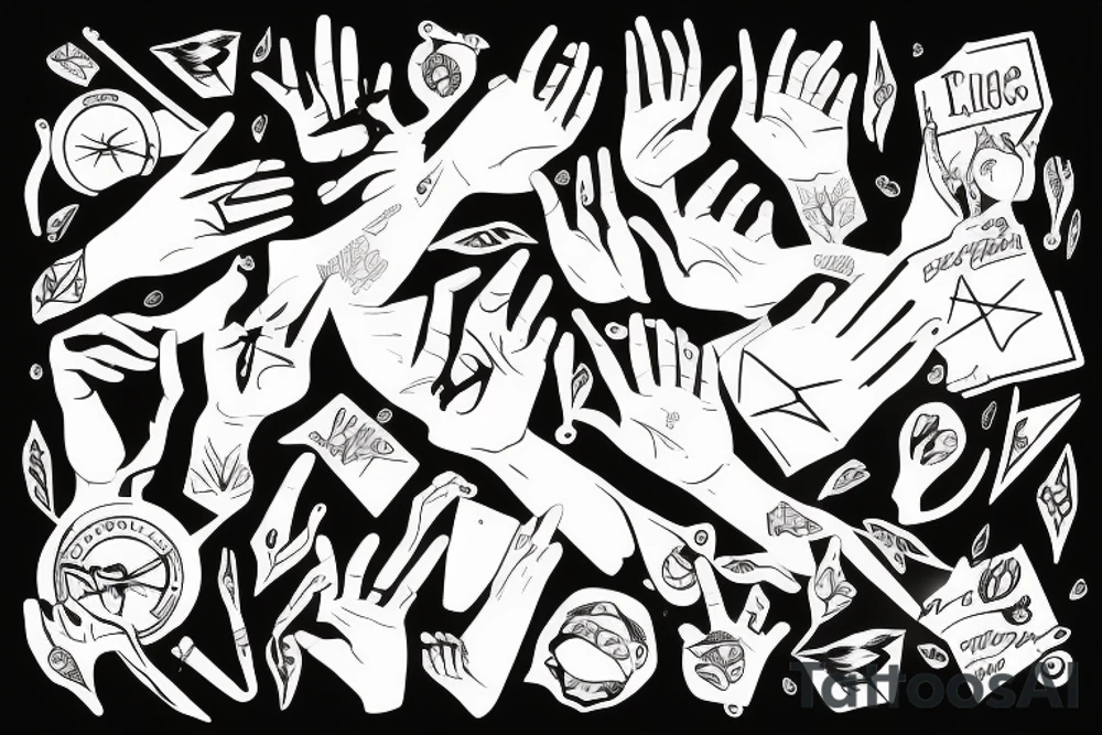 Hand reaching out tattoo idea