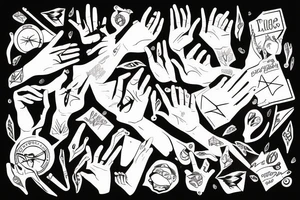 Hand reaching out tattoo idea