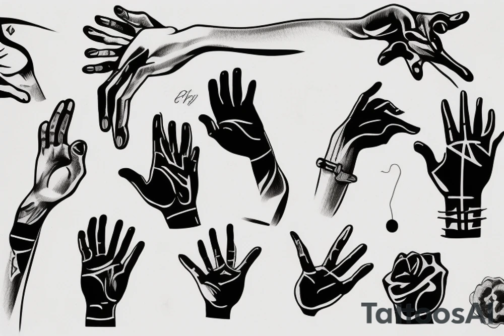 Hand reaching out tattoo idea