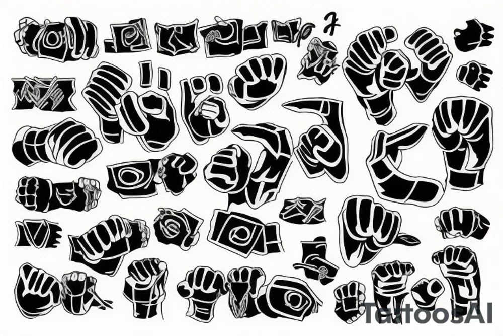 Fists tattoo idea
