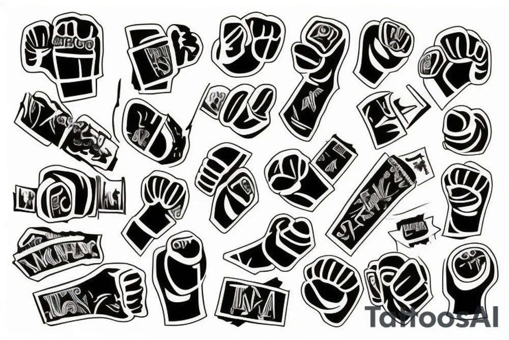 Fists tattoo idea