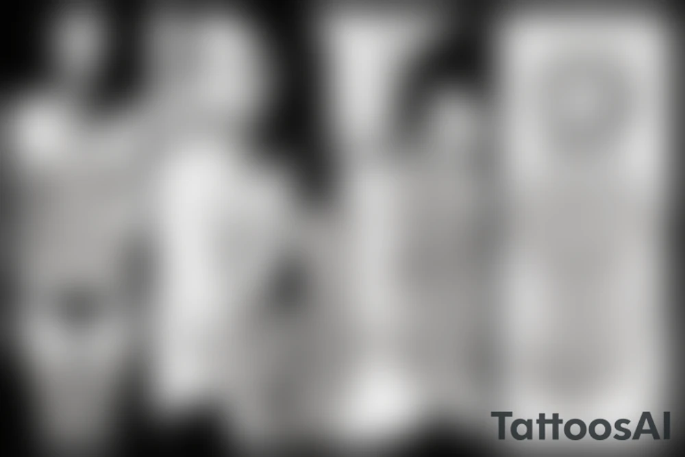 Woman body tattoo idea