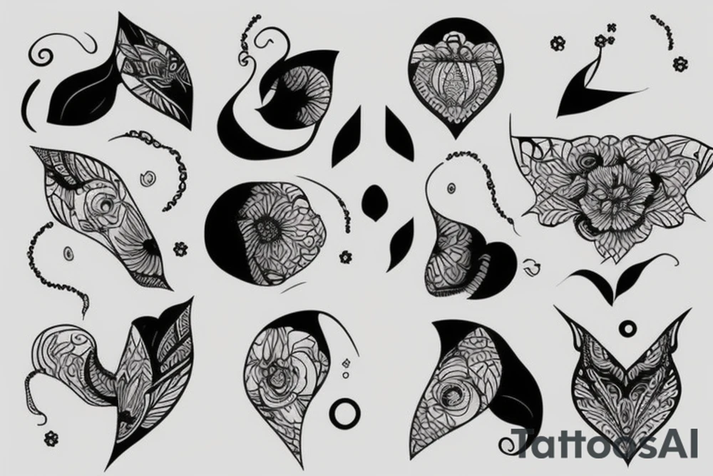 Woman body tattoo idea