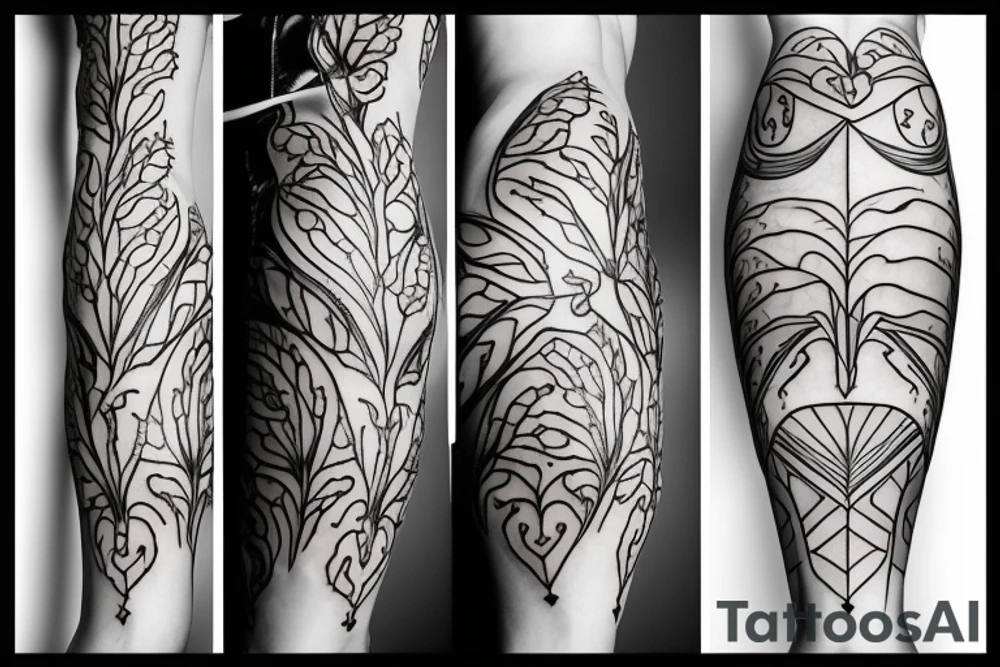 Woman body tattoo idea