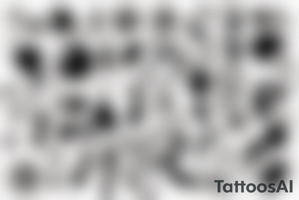 Woman body tattoo idea