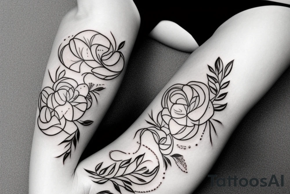 Woman body tattoo idea