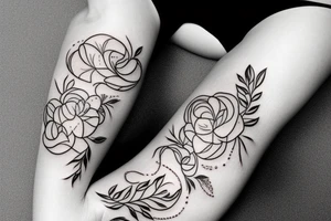 Woman body tattoo idea