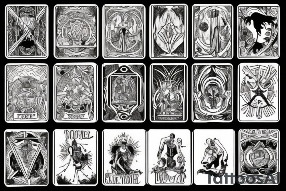 Tarot card tattoo idea