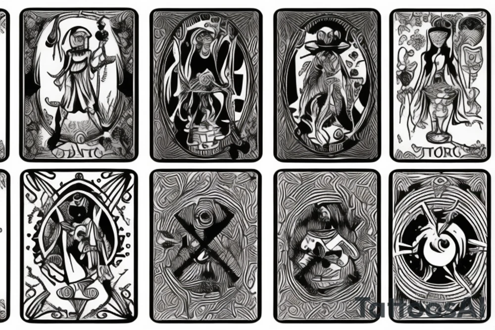 Tarot card tattoo idea
