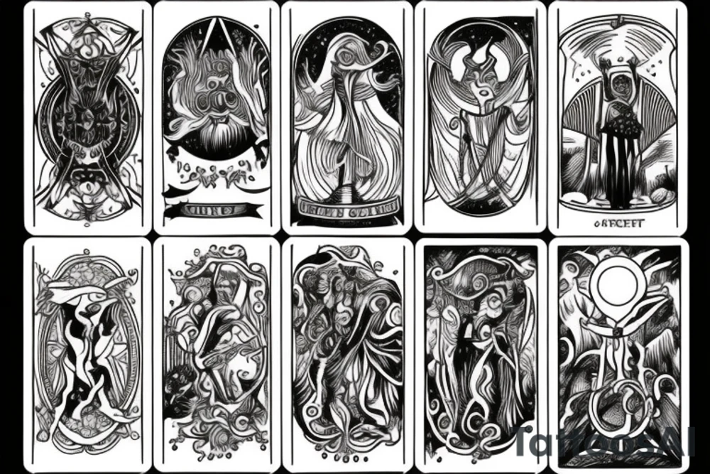 Tarot card tattoo idea