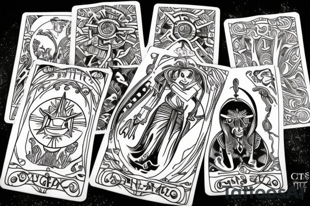 Tarot card tattoo idea