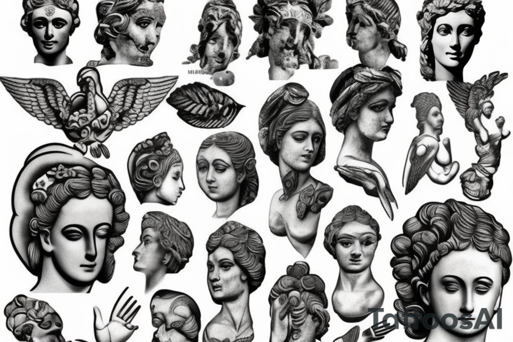 Greek statue tattoo idea