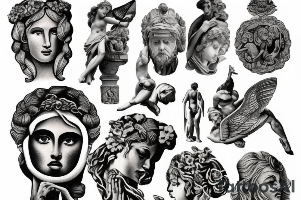 Greek statue tattoo idea