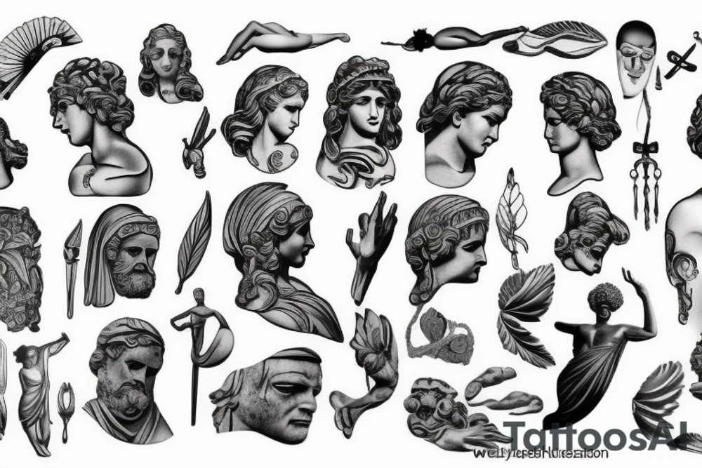 Greek statue tattoo idea