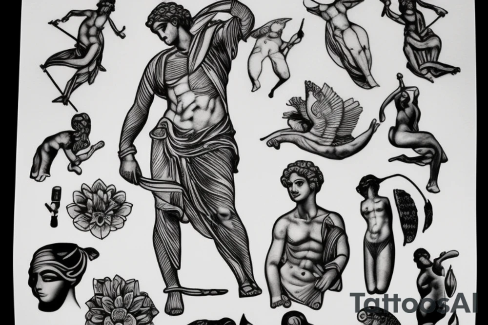 Greek statue tattoo idea