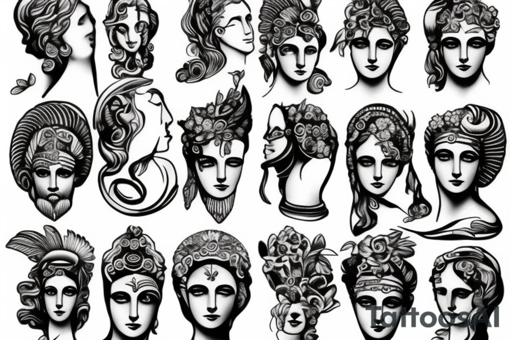 Greek statue tattoo idea