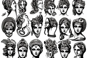 Greek statue tattoo idea