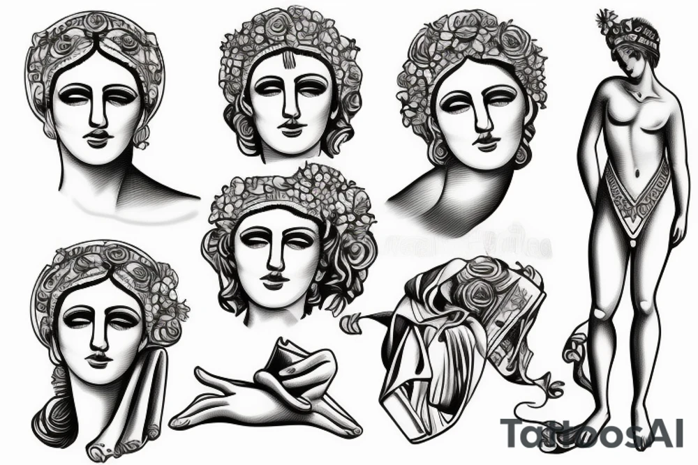 Greek statue tattoo idea
