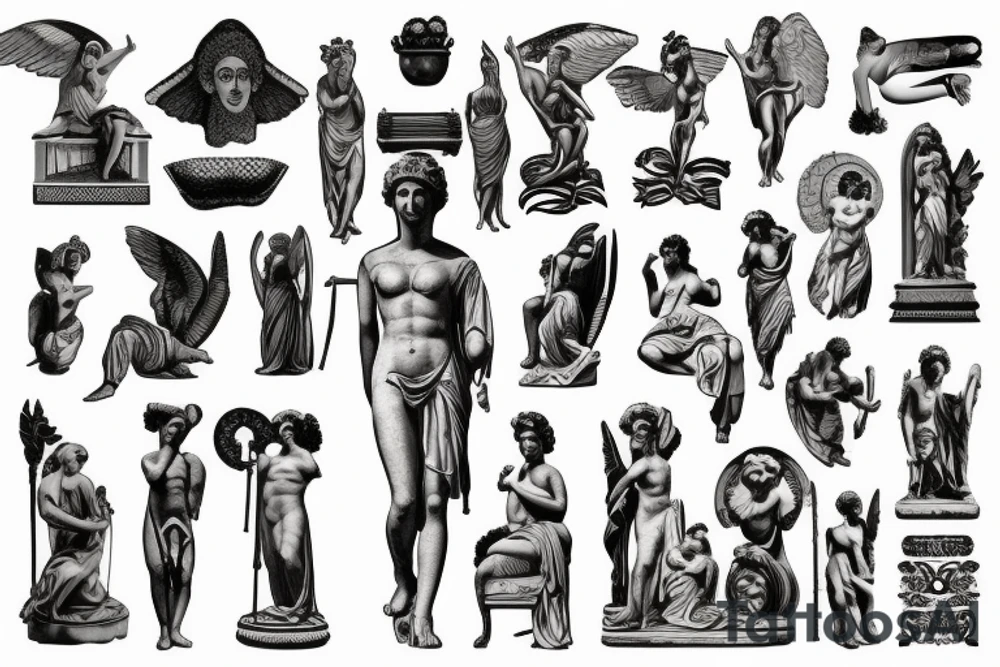 Greek statue tattoo idea