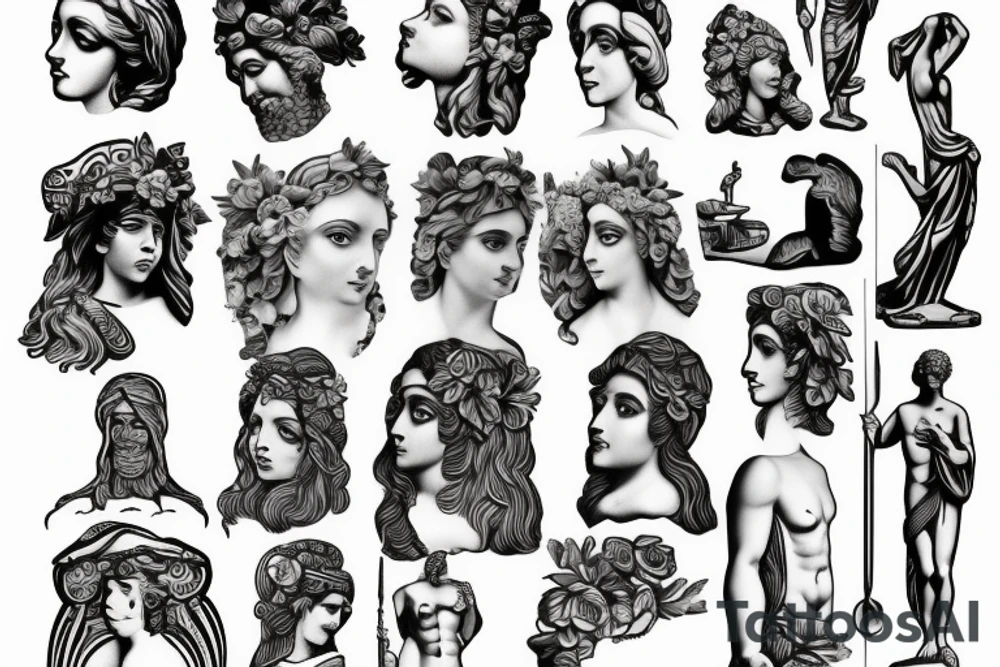 Greek statue tattoo idea