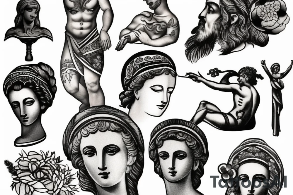 Greek statue tattoo idea