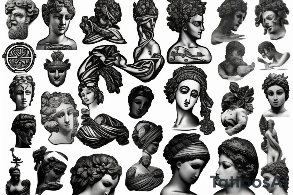 Greek statue tattoo idea