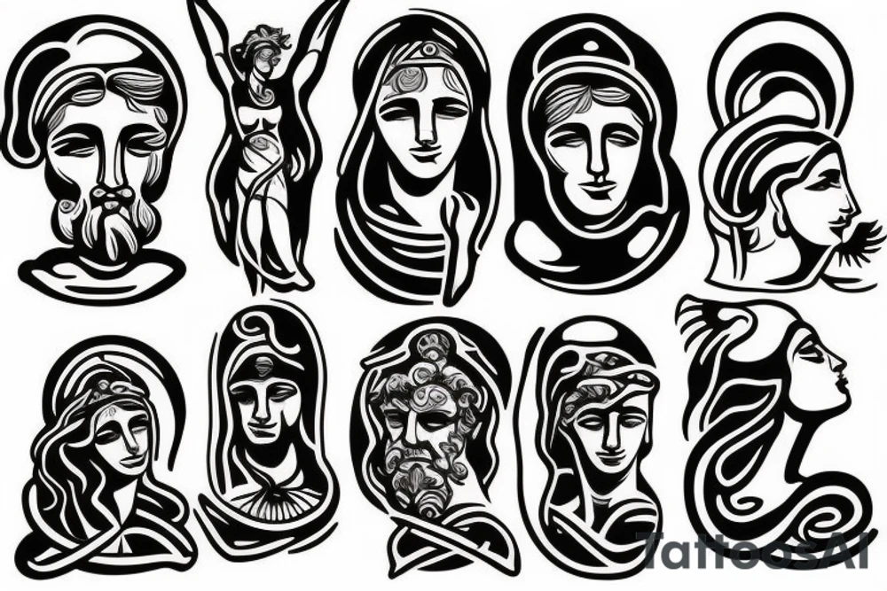 Greek statue tattoo idea