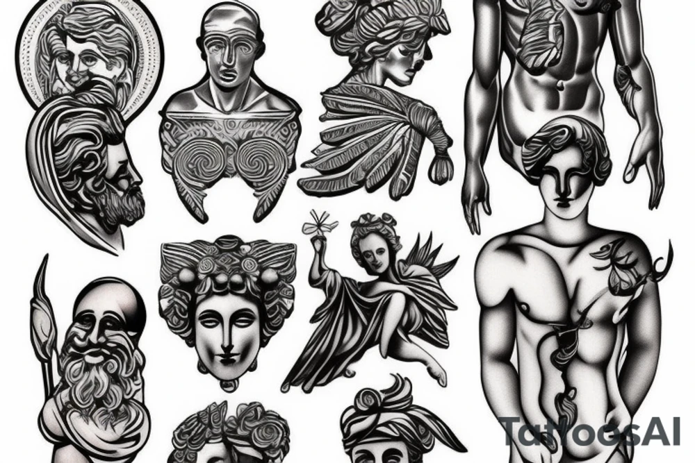 Greek statue tattoo idea