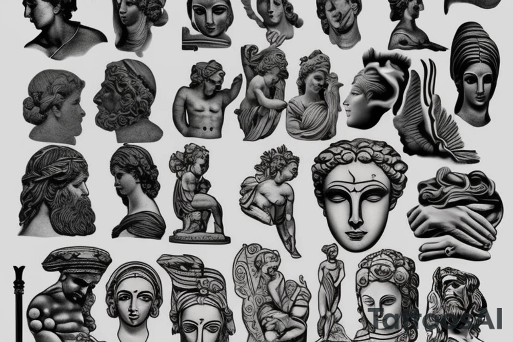 Greek statue tattoo idea