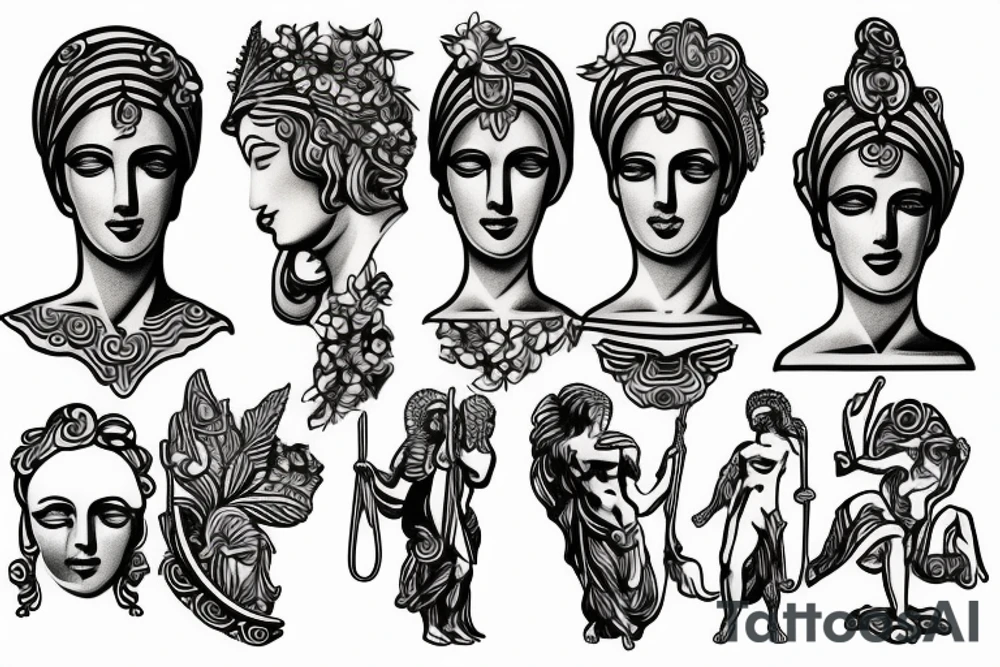 Greek statue tattoo idea