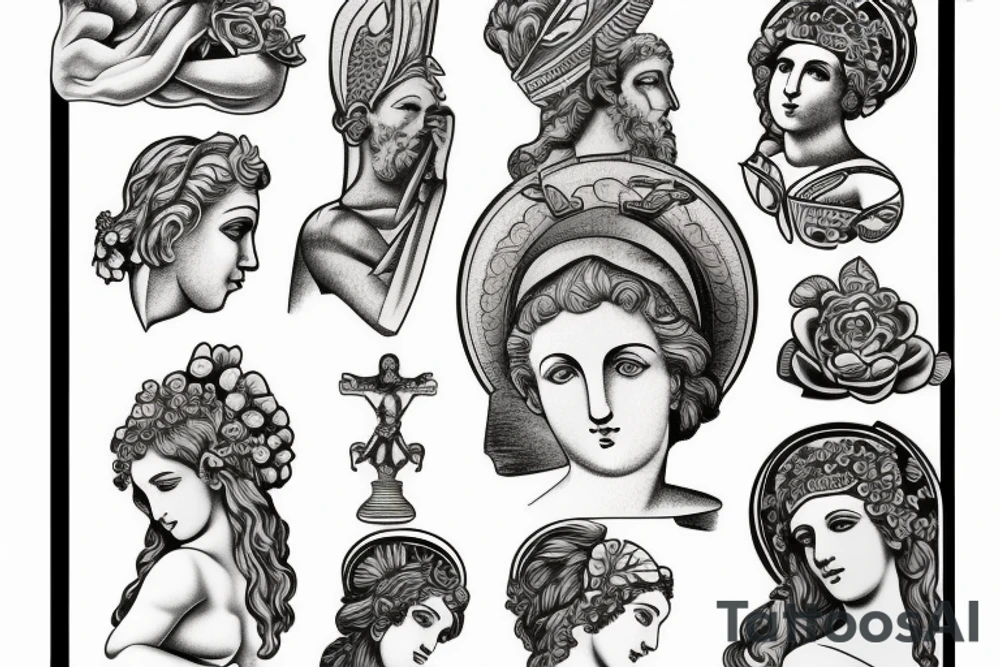 Greek statue tattoo idea