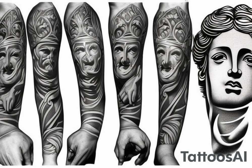Greek statue tattoo idea