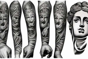 Greek statue tattoo idea