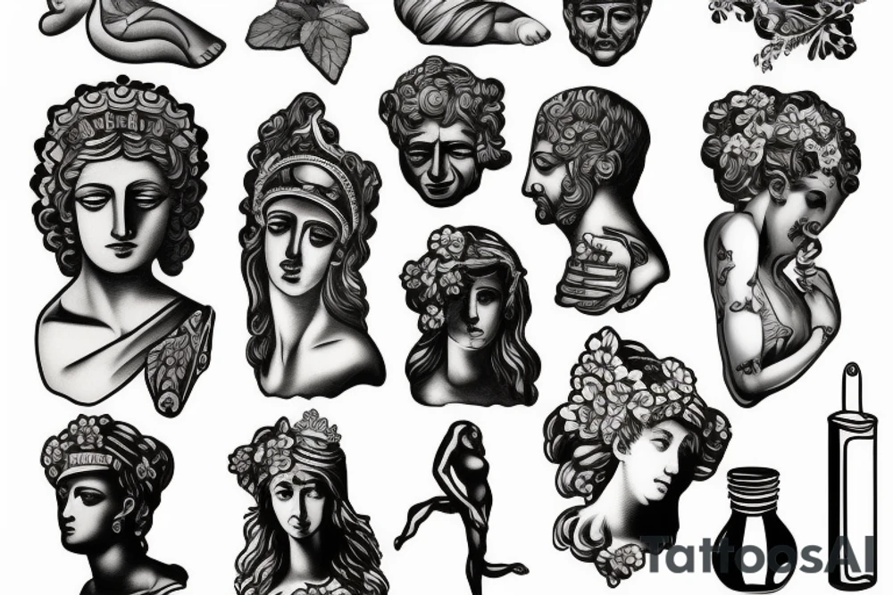 Greek statue tattoo idea