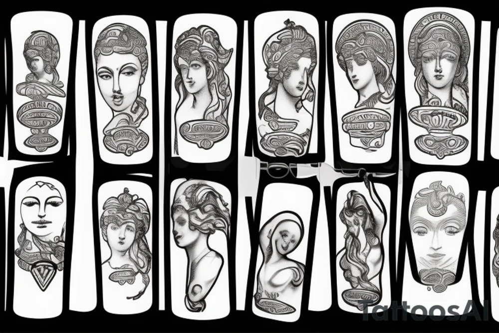 Greek statue tattoo idea