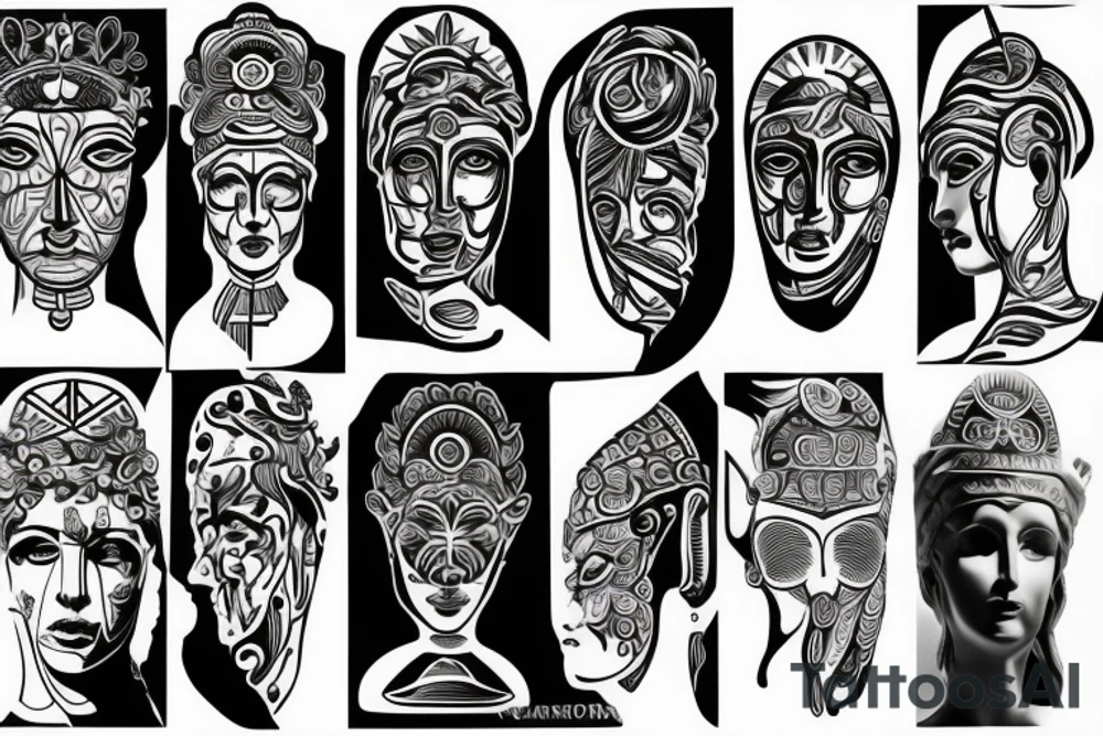 Greek statue tattoo idea