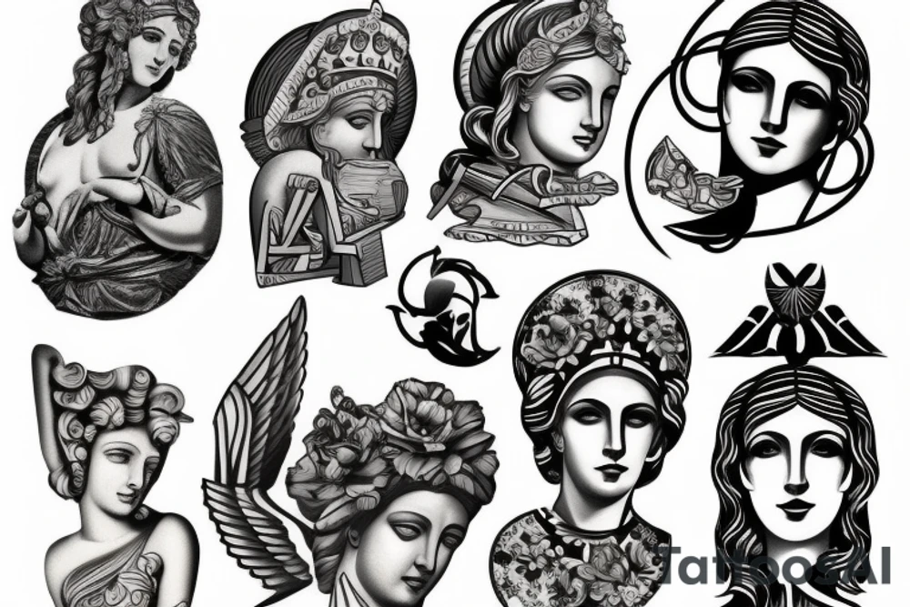 Greek statue tattoo idea