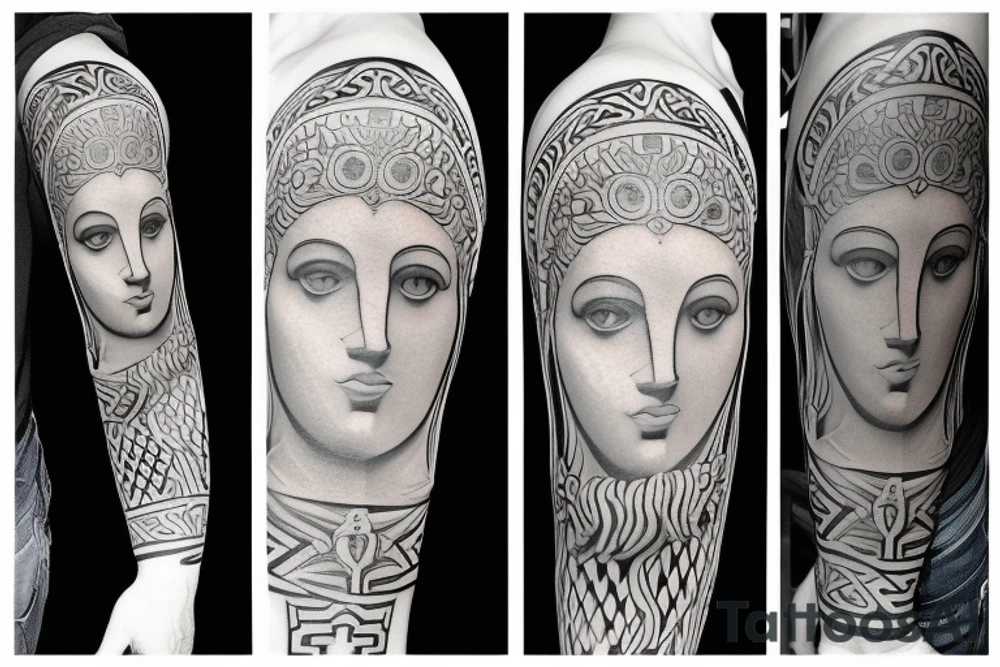 Greek statue tattoo idea